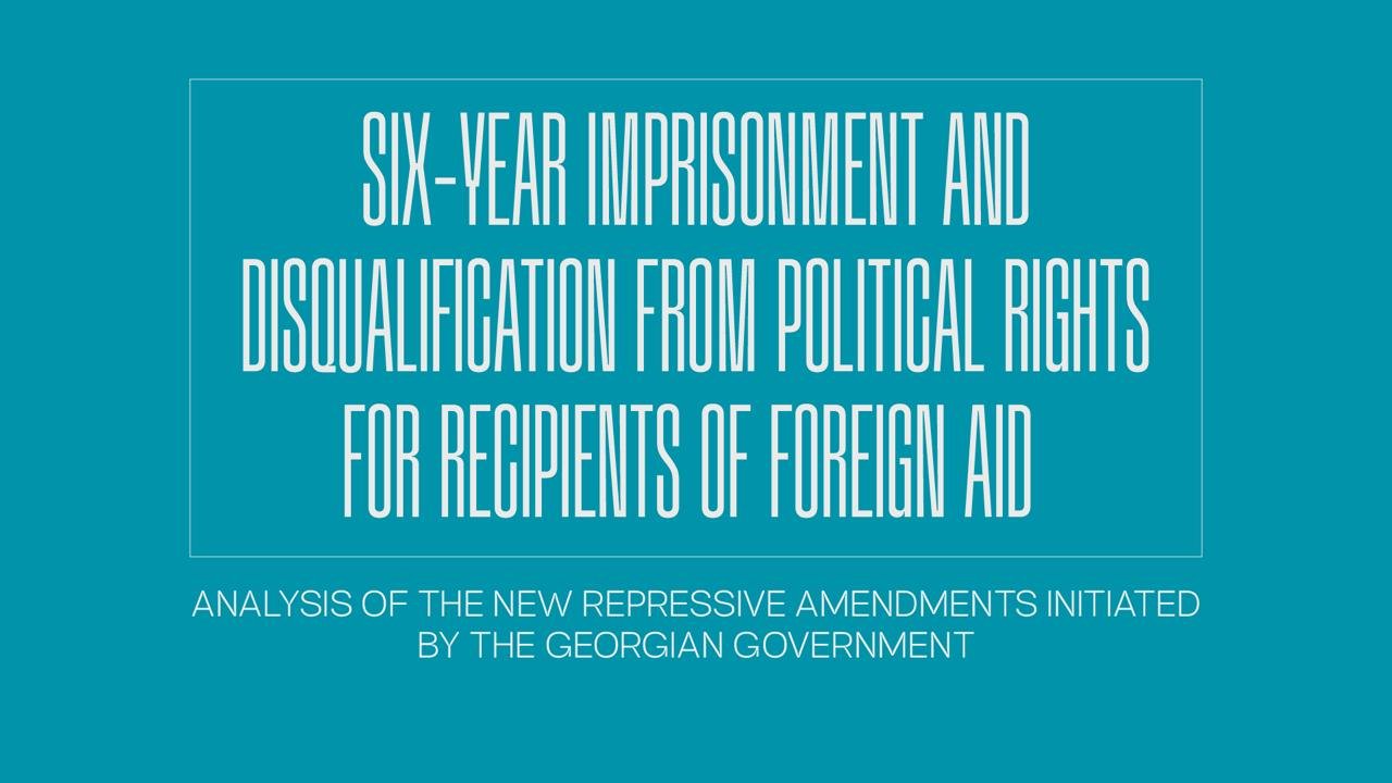 Six-Year Imprisonment and Disqualification from Political Rights for Recipients of Foreign Funding -